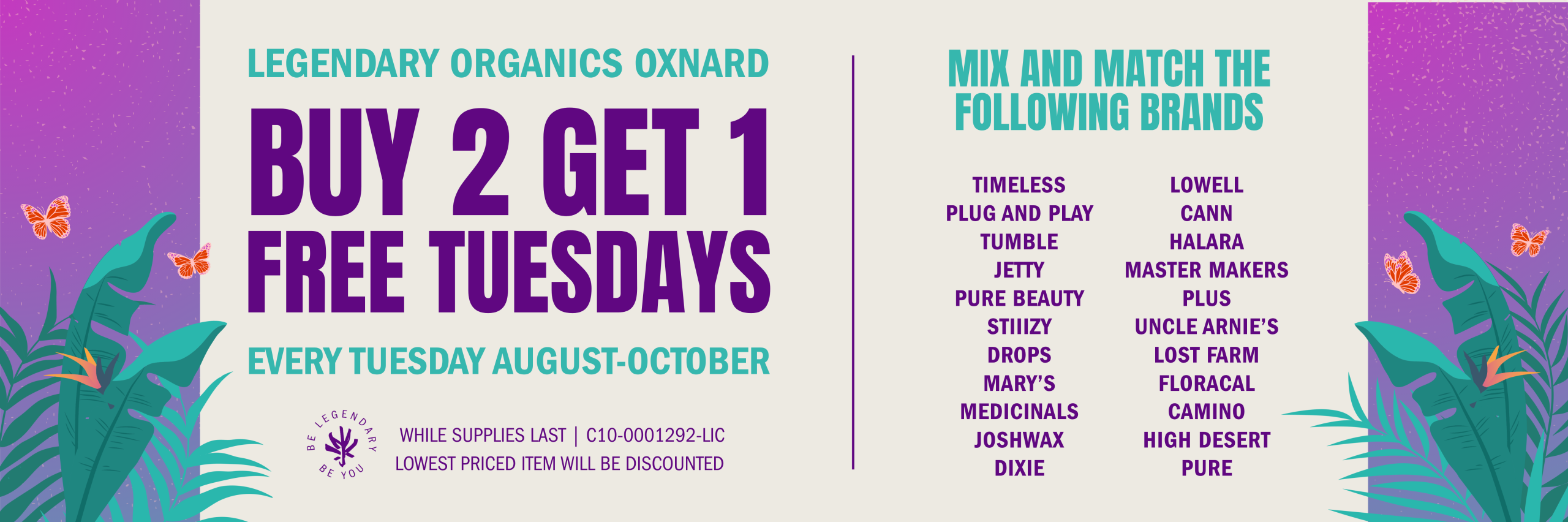 Buy Two Get One Free Tuesdays in Oxnard